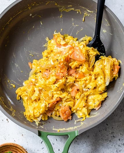 Lox and Eggs with Onions