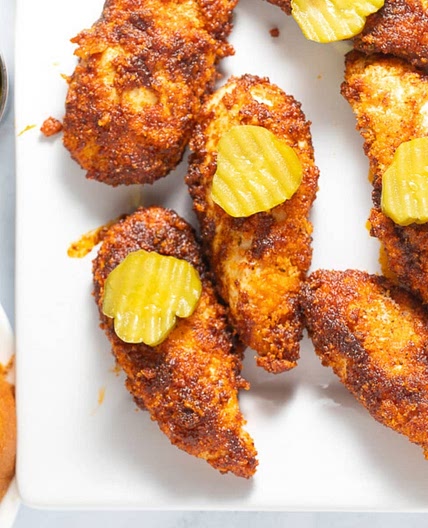 Nashville Style Hot Chicken Tenders (Air Fryer Recipe)