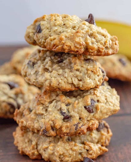 Banana Oatmeal Chocolate Chip Cookies