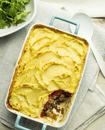 Parmentier de saucisses italiennes et champignons