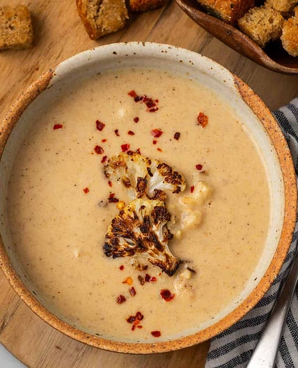 Creamy Roasted Cauliflower Soup