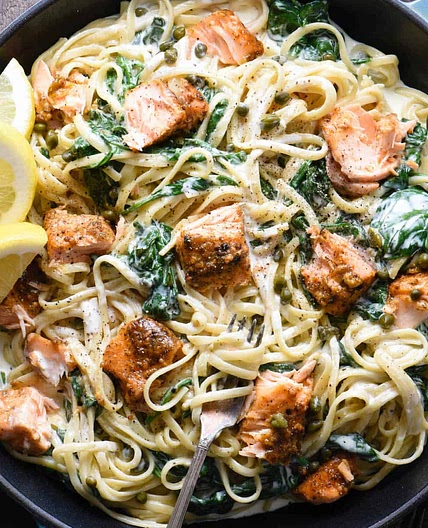 The Best Creamy Salmon Pasta