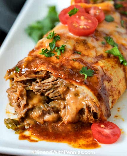 Slow Cooker Beef Burritos