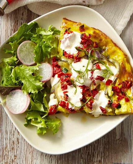 Mozzarella, Basil & Zucchini Frittata