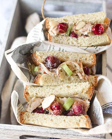 Rotisserie Chicken Salad with Roasted Grapes