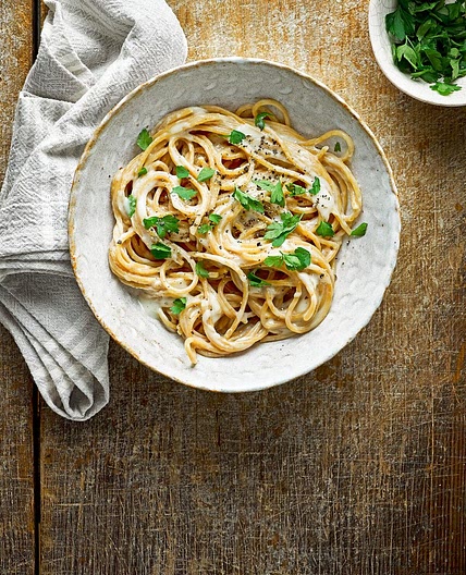 Cottage cheese spaghetti