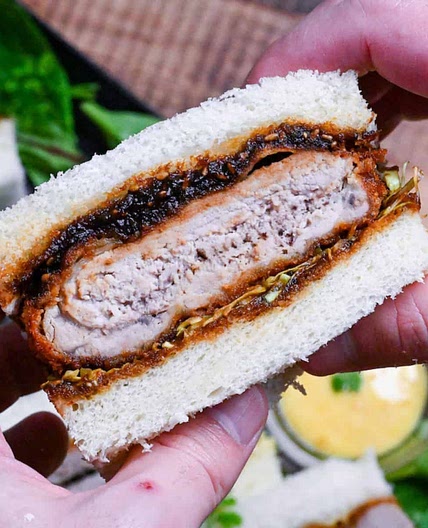 Pork Katsu Sando (Sandwich) with 2 Homemade Sauces