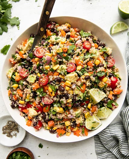 Chili-Lime Quinoa Black Bean Salad with Corn