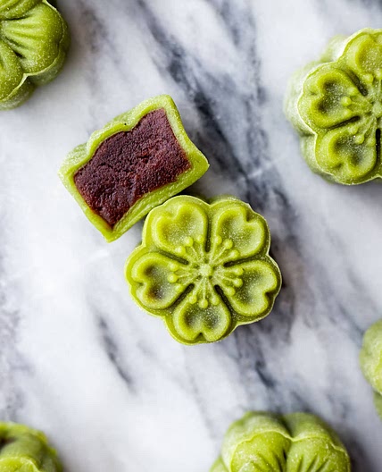 Matcha Snow Skin Mooncakes