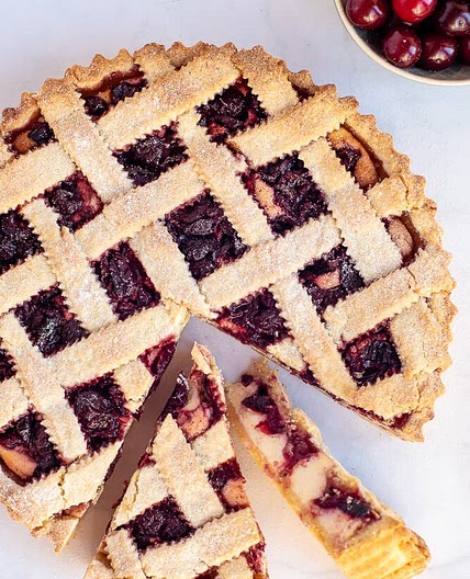 Sour Cherry Ricotta Tart