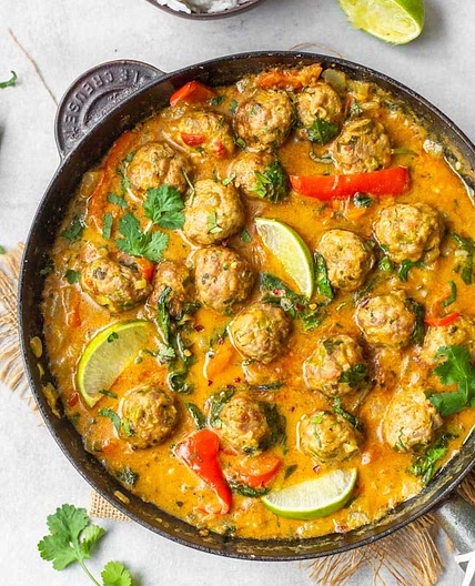 Coconut Curry Chicken Meatballs