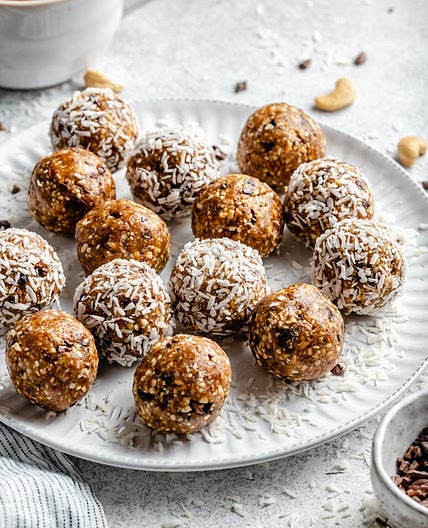 Salted Caramel Coconut Cashew Energy Bites