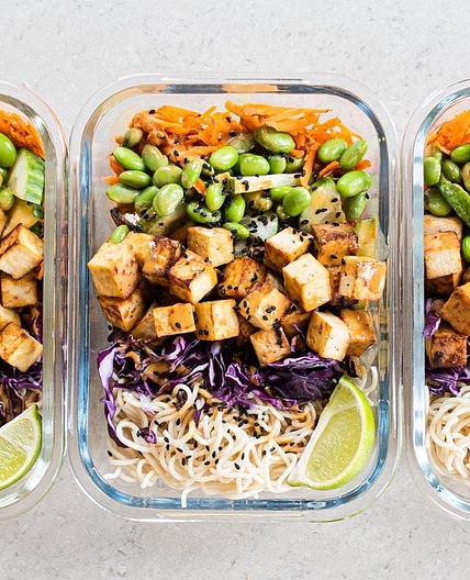 Summer Roll Bowl Meal Prep (high protein & vegan)