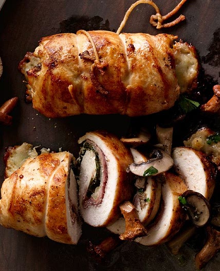 Prosciutto-Stuffed Chicken with Mushroom Sauce