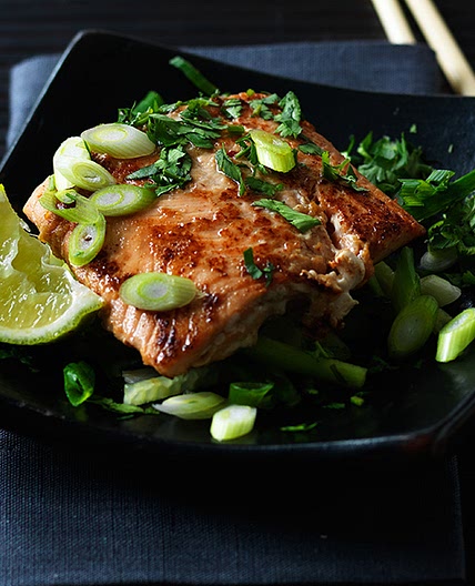 Asian salmon fillets