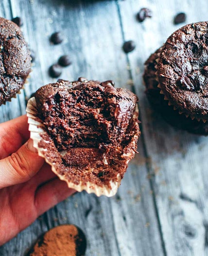 Healthy Chocolate Zucchini Muffins