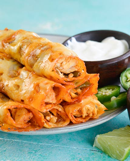 Keto Chicken Fajita Taquitos