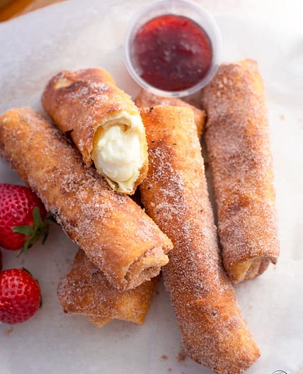 Deep-Fried Cheesecake Chimichangas