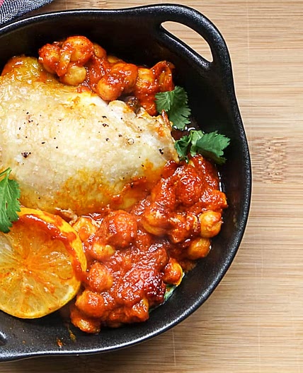 Moroccan Harissa Chicken With Chickpeas