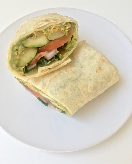 Grilled Zucchini Vegetable Hummus Wraps