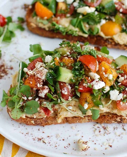 Mediterranean Hummus Toast with Za'atar