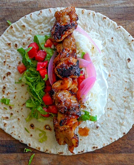 Honey Chipotle Glazed Chicken Kebabs