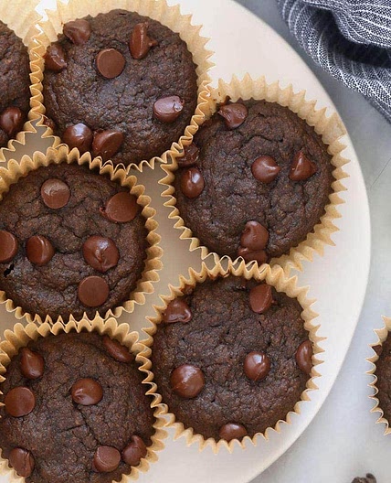 Sneaky Spinach Chocolate Chocolate Chip Muffin Recipe