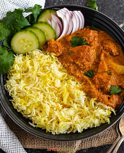 Easy Instant Pot Butter Chicken and Saffron Rice