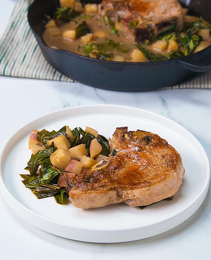 One-Pan Cider-Braised Pork Chops Recipe by Tasty