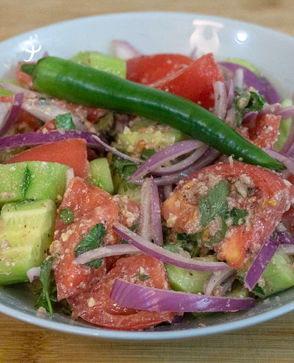 Georgian Salad with Walnut Dressing