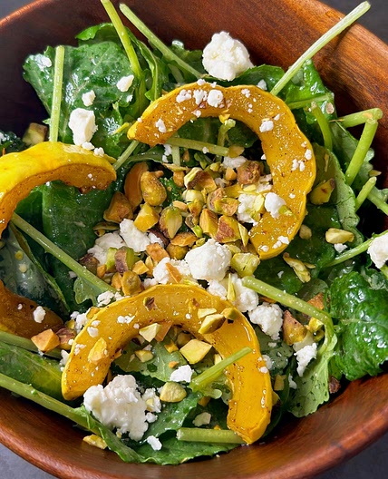 Kale Salad with Delicata Squash