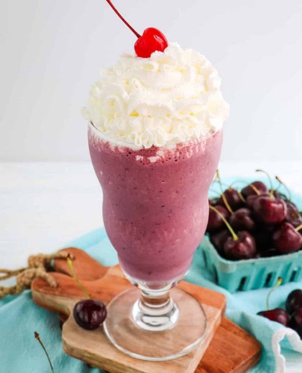 4 Ingredient Creamy Cherry Milkshake Recipe
