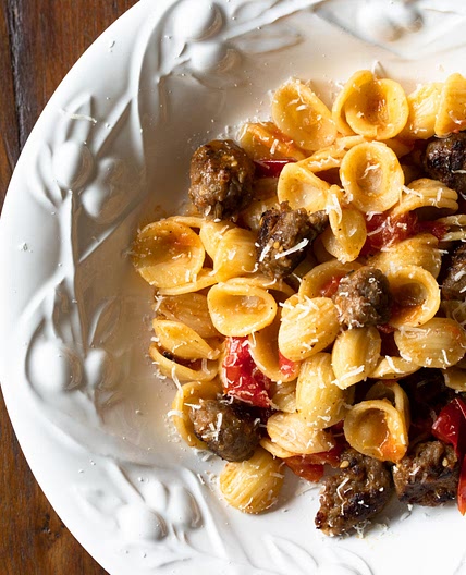 Orecchiette Pasta with Sausage and Tomatoes