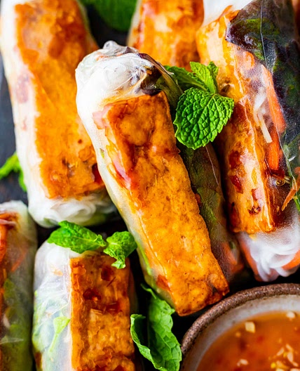 Vegetarian Vietnamese Spring Rolls (Goi Cuon Chay)