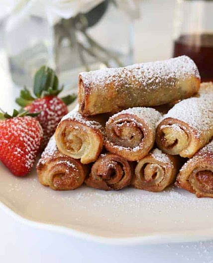 Cinnamon Roll French Toast Roll-Ups (Air Fryer Recipe)