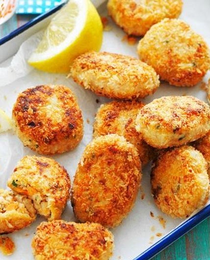 Sweet potato, chicken and couscous nuggets recipe