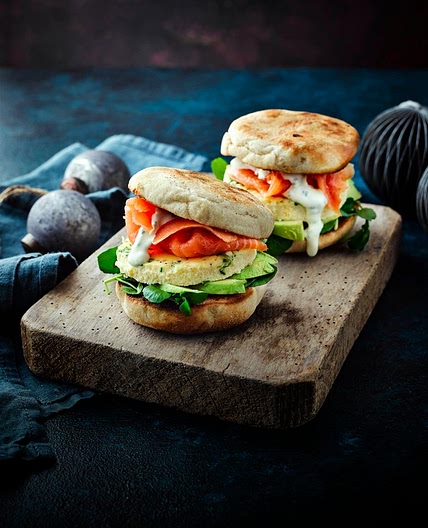 Smoked salmon and egg muffins