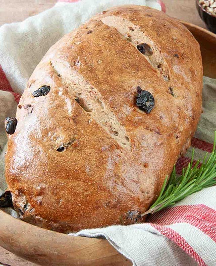 Rosemary Cranberry Bread with Pecans (Bread Machine Dough)