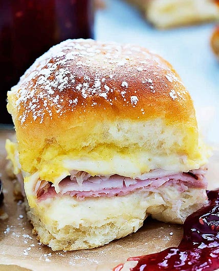 Baked Monte Cristo Party Sliders
