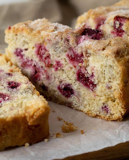 Raspberry and White Chocolate Loaf Cake