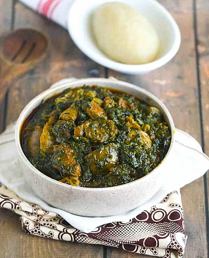 Eru Soup (Spinach or Okazi Leaves)
