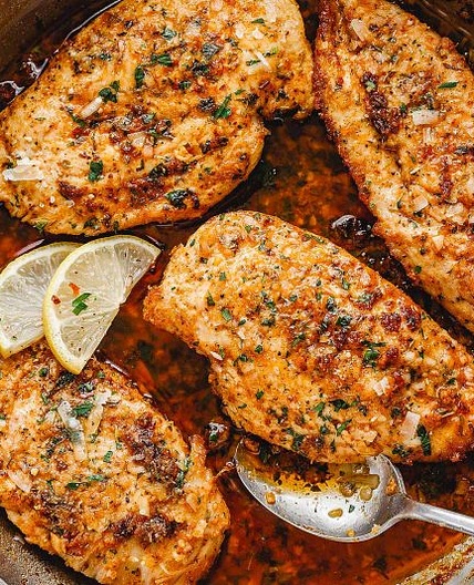 Parmesan Chicken in Lemon Garlic Butter Sauce