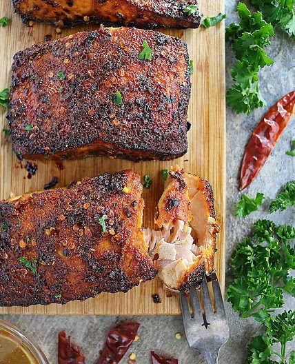 Easy Sweet Spicy Air Fryer Salmon