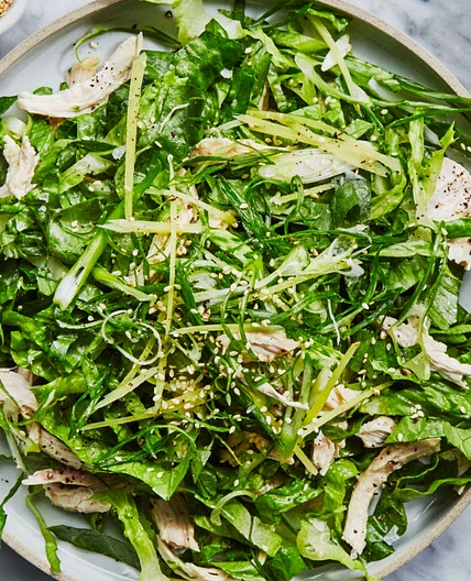 Shredded Chicken Salad With Creamy Miso Dressing