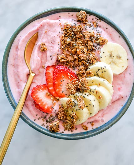 Loaded Strawberry Banana Smoothie Bowl