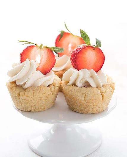 Strawberry Shortcake Cookie Cups