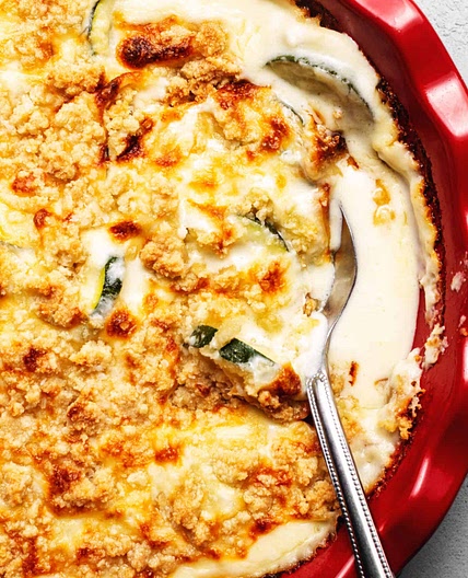 Super Cheesy Zucchini Casserole (Zucchini Gratin)