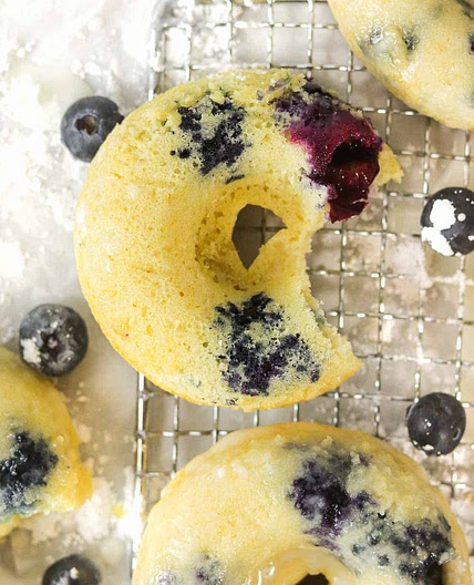 Best Ever Blueberry Cake Donuts