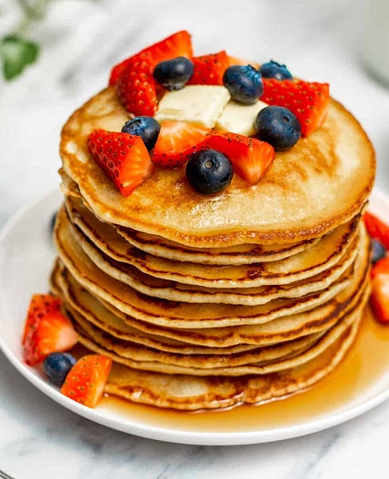Thick and Fluffy Oat Milk Pancakes