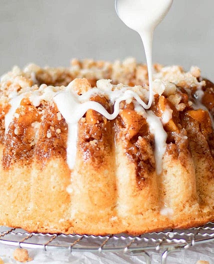 Southern Peach Cobbler Pound Cake with Cream Cheese
